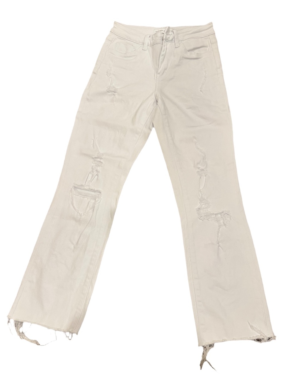 Flying Monkey White Distressed Wide-Leg Jeans - Picture 2 of 10